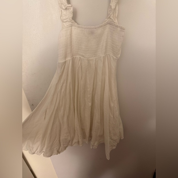 Lulus White Ruffled Button-Front Mini Dress With Pockets - Picture 6 of 7